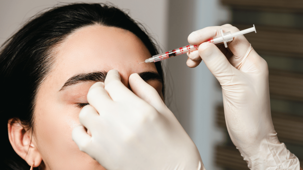 a patient having botox