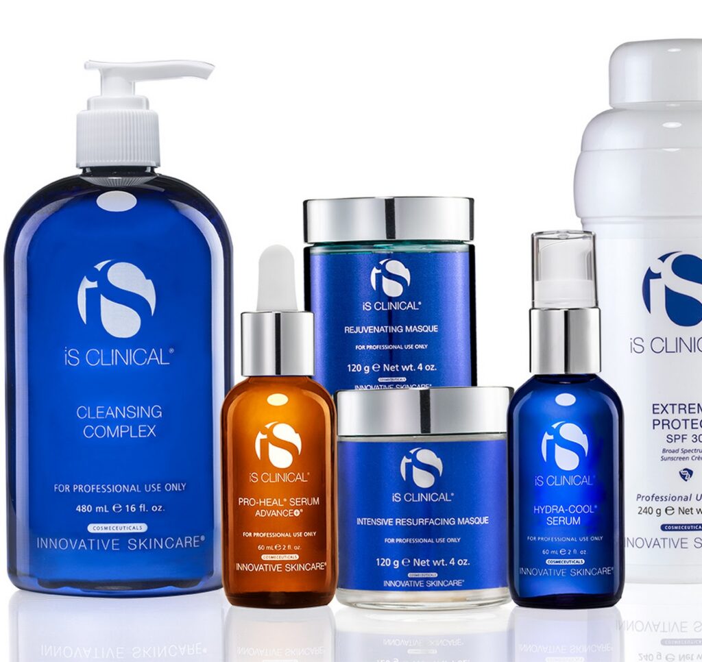 IS Clinical products for Fire and Ice Facial Treatment.