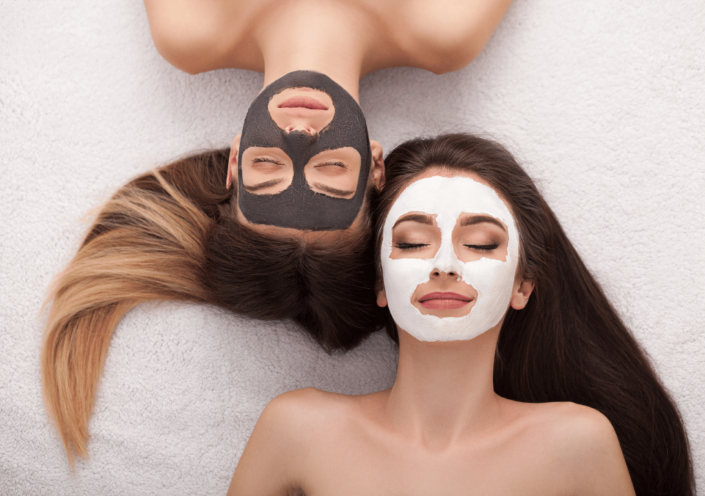 Young Women Getting Facial Treatment at the medical Spa